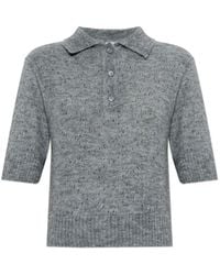 Paul & Shark - Perforated-Knit Polo Top - Lyst