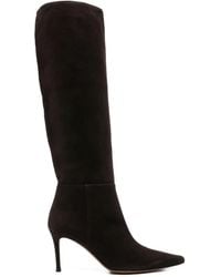 Roberto Festa - Suede Pointed-Toe Knee-High Boots - Lyst