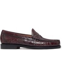 G.H. Bass & Co. - Larson Weejuns Embossed Leather Loafers - Lyst