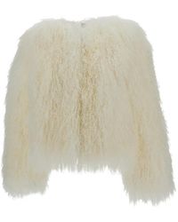 DESA NINETEENSEVENTYTWO - Round-Neck Shearling Jacket - Lyst