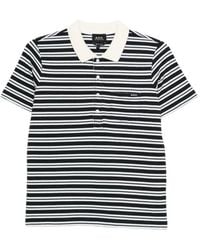 A.P.C. - Striped Pocket Polo - Lyst