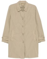 Aspesi - Button-Up Long-Sleeve Trench Coat - Lyst