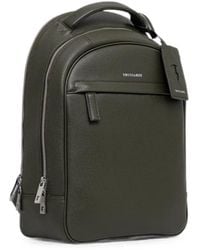 Trussardi - Office Pebbled-Effect Backpack - Lyst