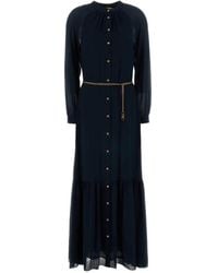 MICHAEL Michael Kors - Georgette Belted Maxi Dress - Lyst
