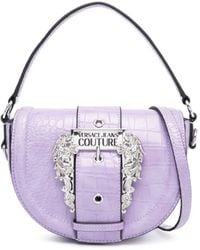 Versace - Mini sac à main en cuir à boucle logo - Lyst