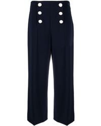 Boutique Moschino - Double Breasted Cropped Trousers - Lyst