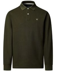 Hackett - Logo-Embroidered Long-Sleeve Polo Shirt - Lyst