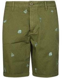 Sun 68 - Embroidered Bermuda Shorts - Lyst