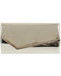 Jimmy Choo - Emmie メタリック チェーン クラッチバッグ - Lyst