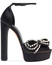 Casadei - Julia Satin Platform 140 - Lyst