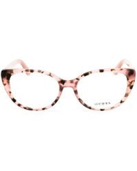 Guess - Tortoiseshell-Effect Cat-Eye Glasses - Lyst