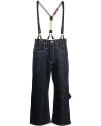 Junya Watanabe - Straight-Leg Abstract-Print Trousers - Lyst