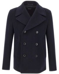 BOSS - Slim-Fit Double-Breasted Short Coat - Lyst