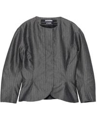 Jacquemus - Veste Péplum À Fines Rayures - Lyst
