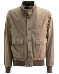 Barba Napoli - Sj Vermont Button-Up Leather Jacket - Lyst