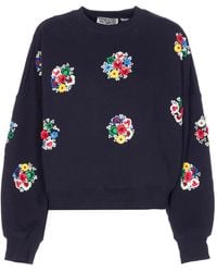 Essentiel Antwerp - Sweatshirt mit Paillettenblumen - Lyst