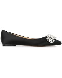 badgley mischka black flats