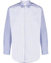 Comme des Garçons - Striped Long-sleeve Cotton Shirt - Lyst