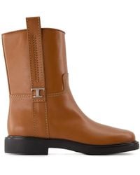 Tod's - Leather Ankle Boots - Lyst