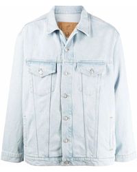 Martine Rose - Logo-Print Denim Jacket - Lyst