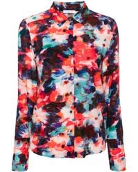 Patrizia Pepe - Hybrid Flower-print Button-up Shirt - Lyst