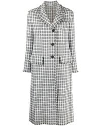 Thom Browne - Check-Pattern Tweed Coat - Lyst
