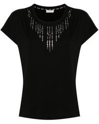 Liu Jo - Crystal-embellished T-shirt - Lyst