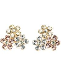 Jennifer Behr - Crystal-Embellished Floral Earrings - Lyst