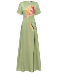 LEO LIN - Alice Tulip-Print Maxi Dress - Lyst