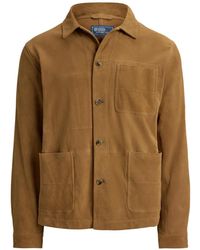 Polo Ralph Lauren - Buttoned Suede Jacket - Lyst