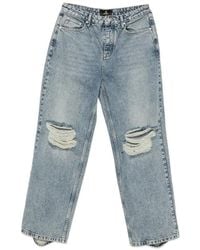 Represent - R3 Distressed Wide-Leg Jeans - Lyst