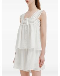 B+ AB - Lace-Trim Button-Front Jumpsuit - Lyst