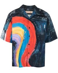 Marni - Overhemd Met Abstracte Print - Lyst