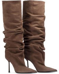 Le Silla - 100Mm Bella Suede Boots - Lyst