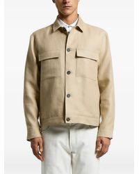 Peserico - Button Flap-Pocket Jacket - Lyst