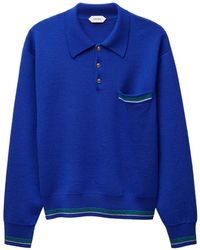 Versace - Jacquard Wool-Knit Polo Jumper - Lyst