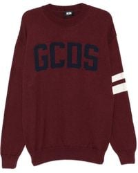 Gcds - Crew-Neck Stripe-Detail Sweater - Lyst