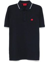 HUGO - Cotton-Piqué Slim-Fit Polo Shirt With Logo Label - Lyst