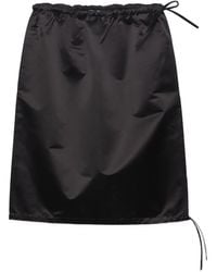 Prada - Satin Skirt - Lyst
