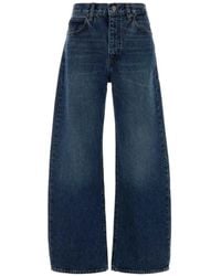 FRAME - The Bow Wide-Leg Jeans - Lyst