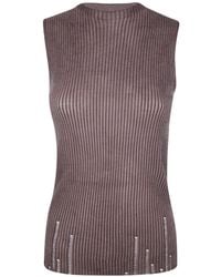 Uma Wang - Ribbed Sleeveless Top - Lyst