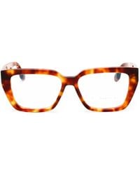 Victoria Beckham - Tortoiseshell-Effect Rectangle-Frame Glasses - Lyst