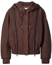 Fendi - Hooded Zip-Up Bomber Jacket - Lyst