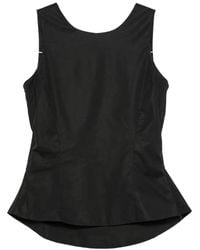 MOUTAKI - Bow-Detail Peplum Blouse - Lyst