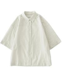 Studio Nicholson - Merle Point-Collar Striped Shirt - Lyst