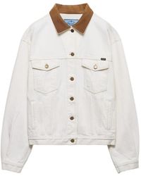 Prada - Old Denim Blouson Jacket - Lyst