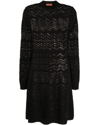 Missoni - Robe en laine mélangée à motif zig-zag - Lyst