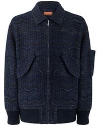 Missoni - Zigzag-Knit Bomber Jacket - Lyst