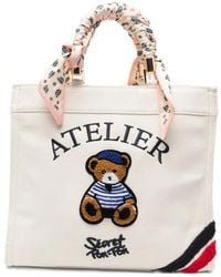 Secret Pon-pon - Saint Tropez Teddy-Patch Shoulder Bag - Lyst