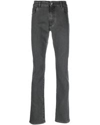 Billionaire - Logo-Patch Slim-Fit Jeans - Lyst